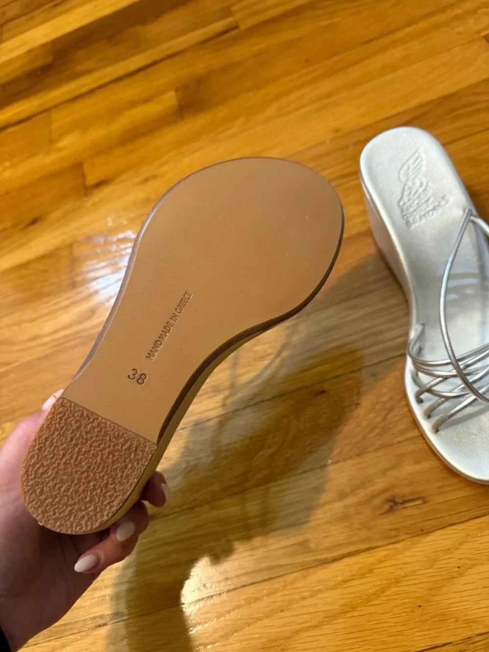 Ancient Greek Silver Wedge Sandal